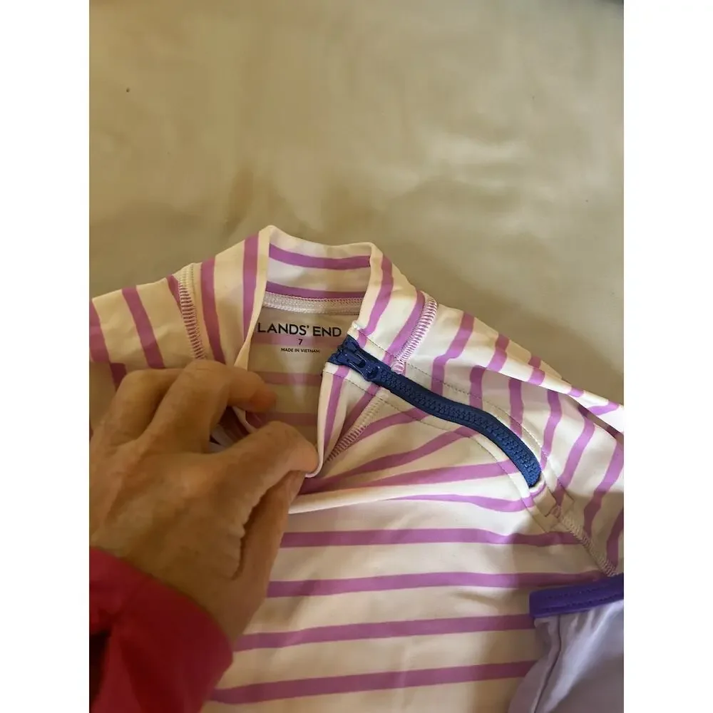 Lands End Long Sleeve Rashguard Tankini Bundle size 7